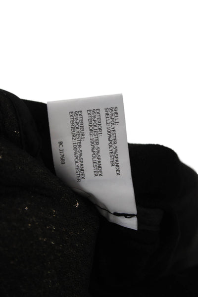 Insight Womens Biker Motorcycle Jacket Black Animal Print Long Sleeve Size 10