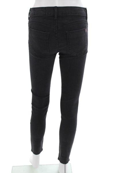 Siwy Womens Ankle Skinny Jeans Black High Rise Size 27