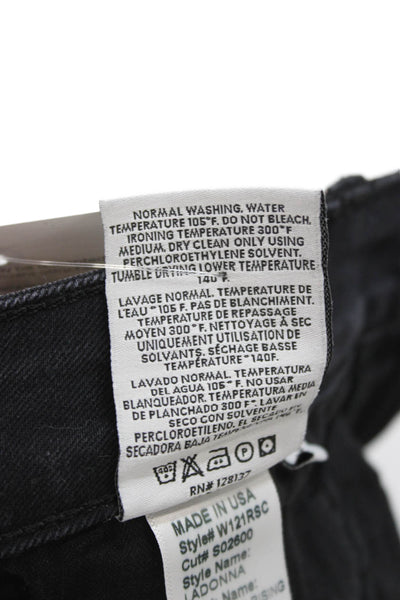 Siwy Womens Ankle Skinny Jeans Black High Rise Size 27