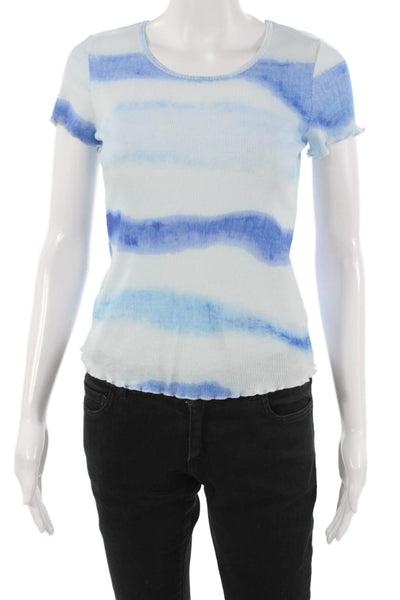 Dorothee Schumacher Women Striped Cotton Crew Neck T-Shirt Short Sleeve Size 1