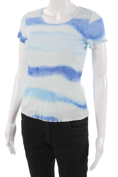 Dorothee Schumacher Women Striped Cotton Crew Neck T-Shirt Short Sleeve Size 1