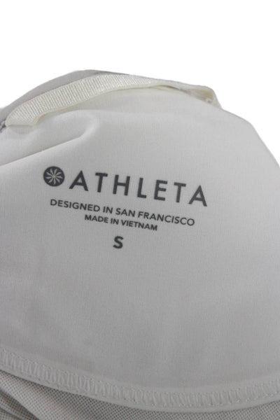 Athleta Women Windbreaker Beige Camo High Neck Zip Front Size S