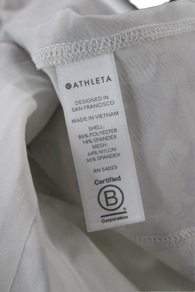 Athleta Women Windbreaker Beige Camo High Neck Zip Front Size S