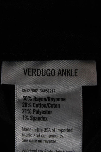 Paige Womens Ankle Skinny Jeans Black Low Rise Button Size 26