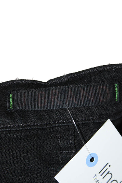 J Brand Womens Black Ankle Skinny Jeans Mid Rise Button Size 28