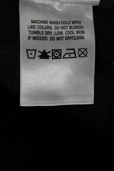 Hudson Women Ankle Skinny Jeans Black Mid Rise Button Fly Size 26