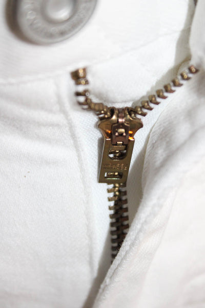 Moussy Womens Ankle Cropped Skinny White Jeans Size 27