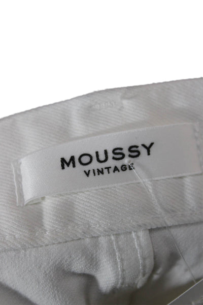 Moussy Womens Ankle Cropped Skinny White Jeans Size 27