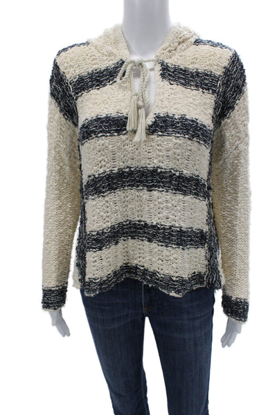 Free People Unisex Pullover Striped Beige Sweater Size S