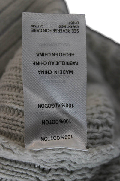 DL1961 Unisex Beige Cotton V Neck Long Sleeve Pullover Sweater Size S