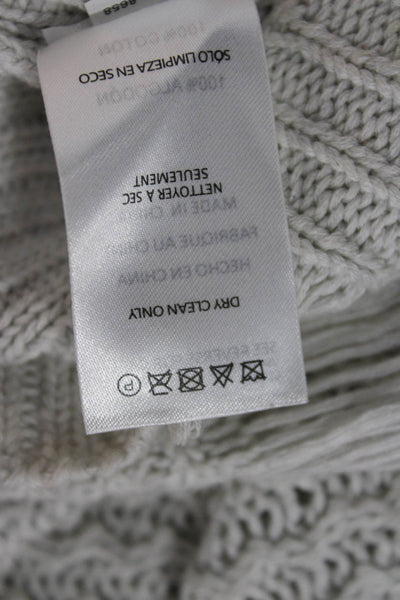 DL1961 Unisex Beige Cotton V Neck Long Sleeve Pullover Sweater Size S