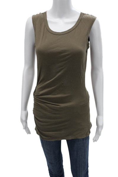 Standard James Perse Womens Sleeveless Tunic Tank Brown Supima Cotton Size 2