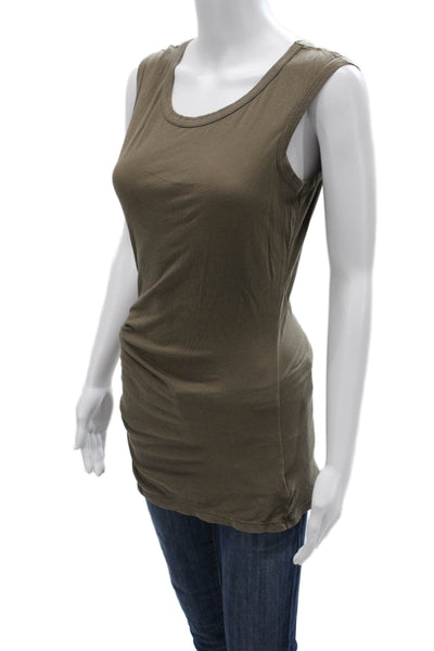 Standard James Perse Womens Sleeveless Tunic Tank Brown Supima Cotton Size 2