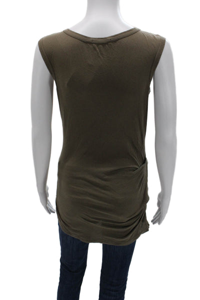 Standard James Perse Womens Sleeveless Tunic Tank Brown Supima Cotton Size 2