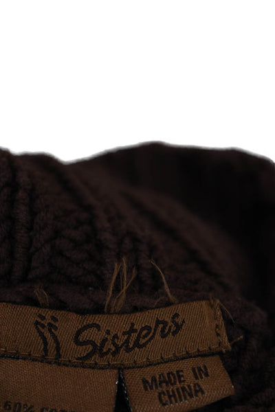 JJ Sisters Unisex Pullover Sweater Brown Turtleneck Long Sleeve Size S