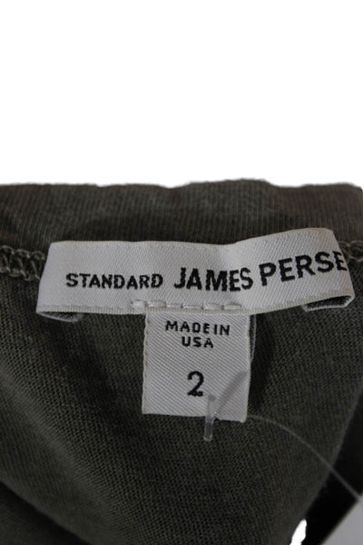 Standard James Perse Womens Jersey Tank Green 100% Cotton Round Neck Size 2