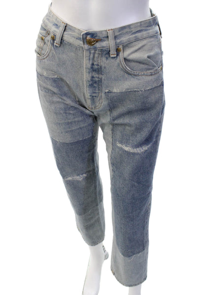 Rag & Bone Womens Boyfriend Cropped Jeans Blue Cotton Size 23