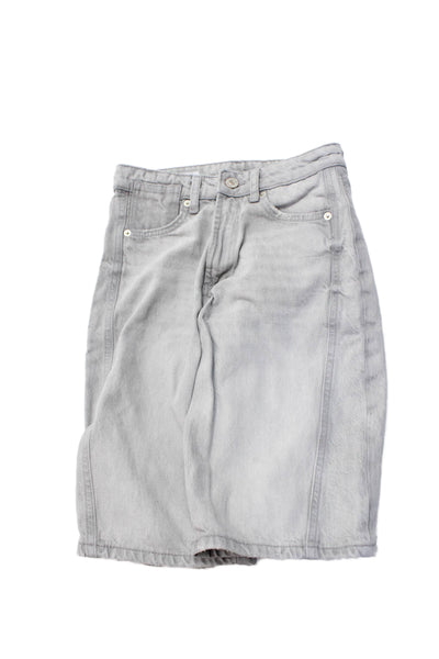 Zara Unisex Bermuda Shorts Gray Cotton 90s Size 0