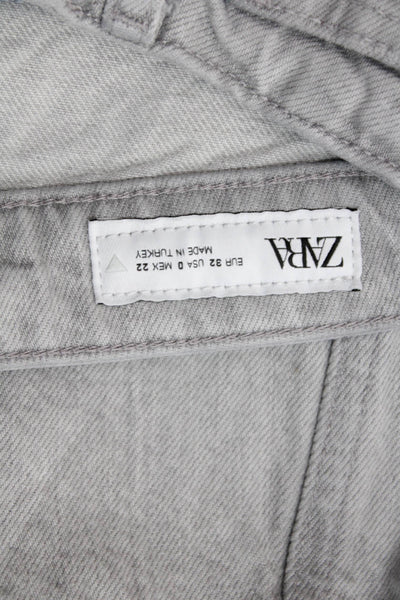 Zara Unisex Bermuda Shorts Gray Cotton 90s Size 0