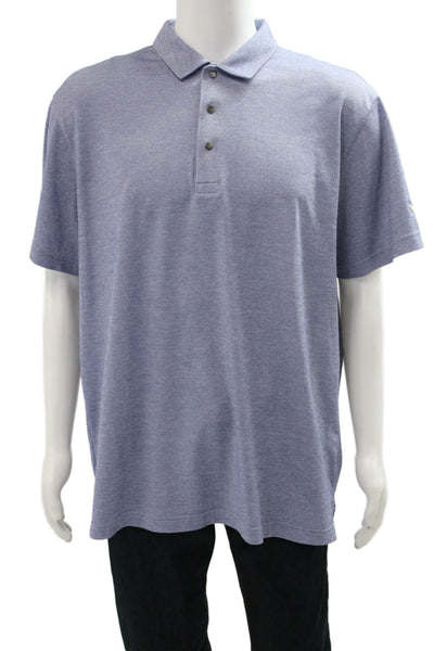 Puma Mens Short Sleeves Polo Shirt Blue Size Extra Large
