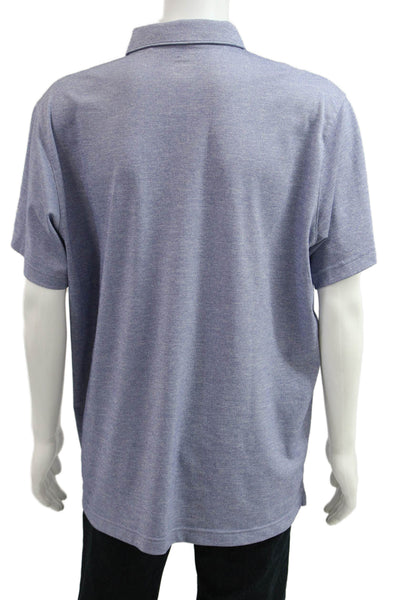 Puma Mens Short Sleeves Polo Shirt Blue Size Extra Large