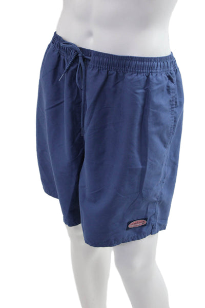 Vineyard Vines Mens Beach Blue Drawstring Polyester Shorts Size XL