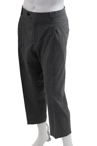 Suit Supply Mens Dark Gray Cropped Dress Pants Wool Blend Size 48
