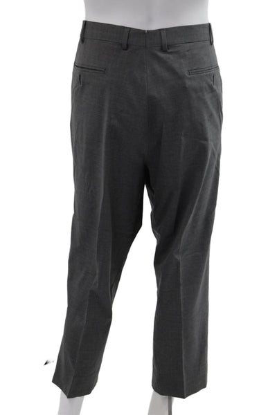 Suit Supply Mens Dark Gray Cropped Dress Pants Wool Blend Size 48