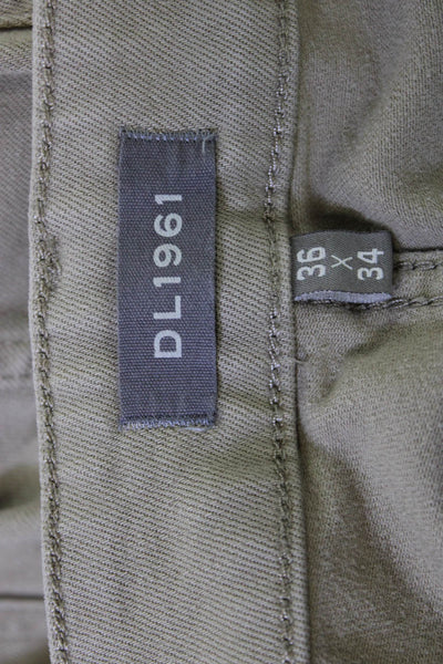 DL1961 Mens Chinos Beige Tencel Blend Army Size 36