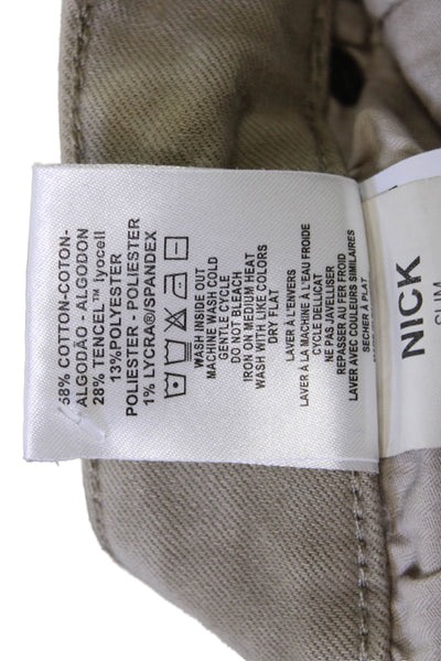 DL1961 Mens Chinos Beige Tencel Blend Army Size 36