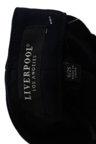 Liverpool Los Angeles Women Ankle Dress Pants Dark Blue Petite Size 25