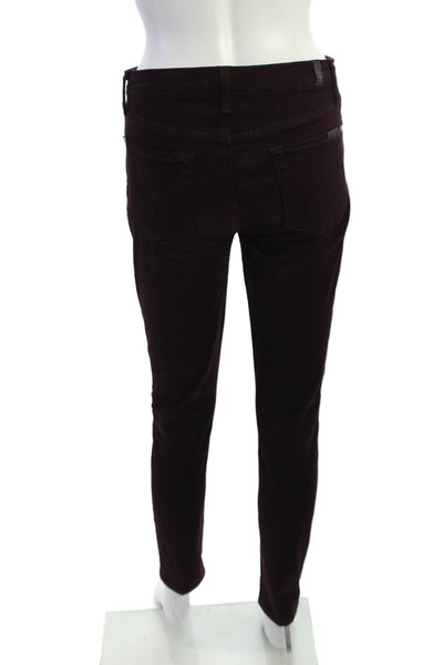 7 For All Mankind Womens Jegging Pants Purple Size 26