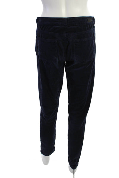 Paige Womens Dark Blue Designer Pants 97% Cotton 3% Elastane Size 26
