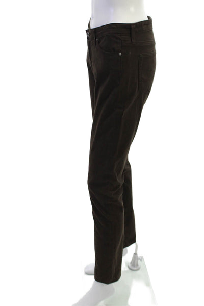 AG Womens Designer Brown Mid Rise Jeans Petites Size 25