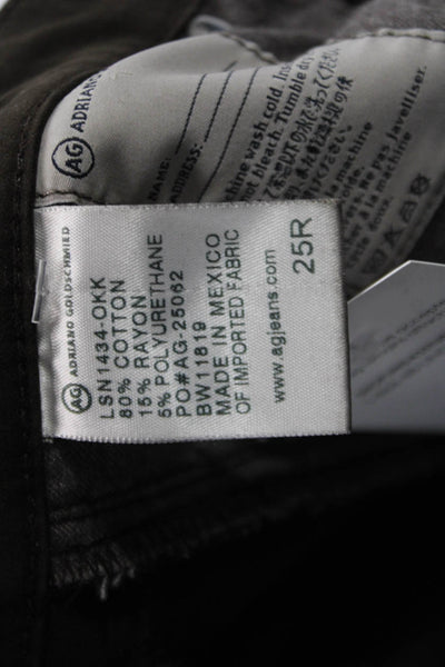 AG Womens Designer Brown Mid Rise Jeans Petites Size 25
