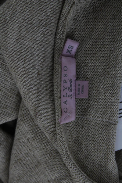 Calypso Saint Barth Unisex Pullover Sweater Beige Linen Size XS