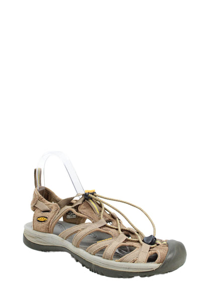 Keen Women's Lace Up Suede Rubber Sole Sandals Brown Size 8.5