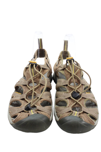 Keen Women's Lace Up Suede Rubber Sole Sandals Brown Size 8.5