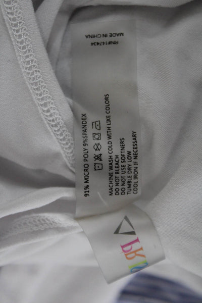 Prism Sport Womens Basic Long Sleeve T-Shirt White Round Neck Drawstring Size S