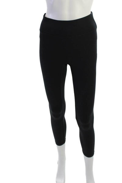 All Access Womens Black Ankle Cropped Leggings Nylon Spandex Size S