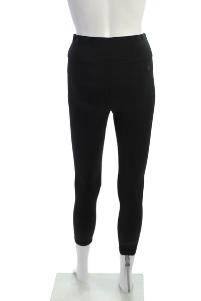 All Access Womens Black Ankle Cropped Leggings Nylon Spandex Size S