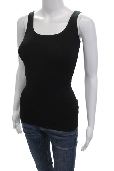 Theory Womens Basic Square Neck Sleeveless Black Tank Size One Size