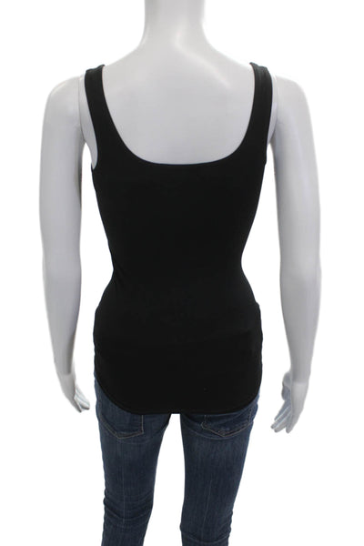 Theory Womens Basic Square Neck Sleeveless Black Tank Size One Size