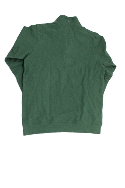 Vineyard Vines Childrens Boys Half Zipper Sweater Green Cotton Size 16