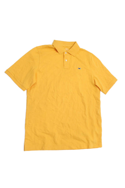 Vineyard Vines Childrens Boys Short Sleeves Polo Shirt Yellow Cotton Size 18