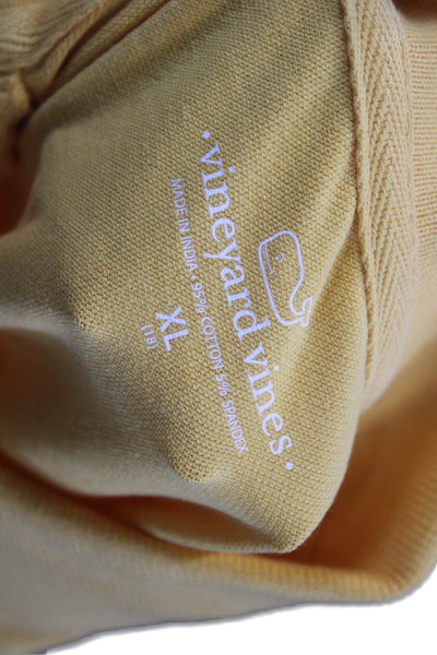 Vineyard Vines Childrens Boys Short Sleeves Polo Shirt Yellow Cotton Size 18