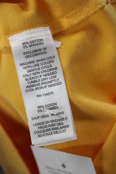 Vineyard Vines Childrens Boys Short Sleeves Polo Shirt Yellow Cotton Size 18