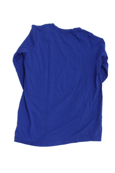 Nike Childrens Boys Long Sleeves Tee Shirt Blue Size Extra Large