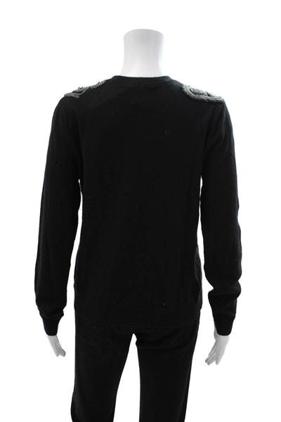 Charlotte Ronson Unisex Pullover Black Wool Cashmere Size XS