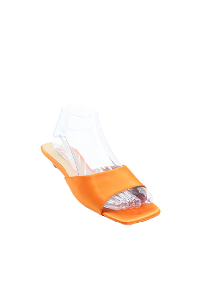 Steve Madden Women's Square Toe Slip-On Sandals Orange Size 8